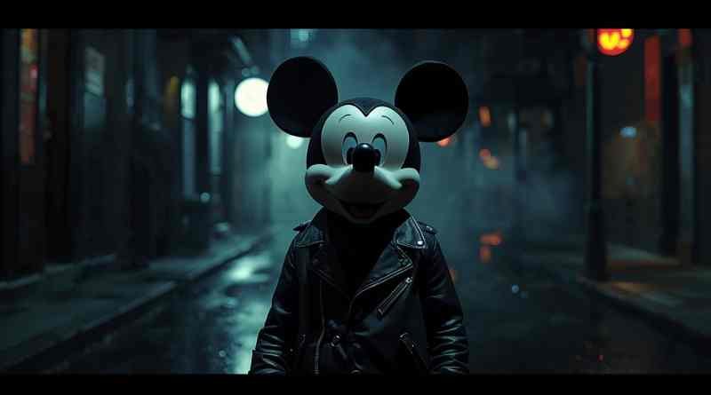 mickey mouse wearing a shady leather jacket film theoryscene